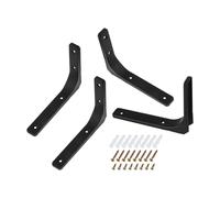 Escuadras Para Estanterias 4pcs/8pcs Shelf Brackets 200mm/150mm Black 90 Degree L-shaped Metal Rack Support Heavy Duty 6/8inch Wall Mounted Hanging Holder(Big x 4pcs)