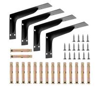 Escuadras Para Estanterias 4PCS Floating Shelf Brackets 6/8/10 Inch Heavy Duty Wall Wall Shelf Bracket 160lbs Load Capacity Brackets For Shelves Support(10 inch 4PCS)