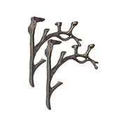 Escuadras para Estanterias, Soporte Estanteria, Soporte de pared con forma de rama de árbol, soportes de estante de hierro fundido, soporte triangular de trípode decorativo, artesanías antiguas, 2 uds