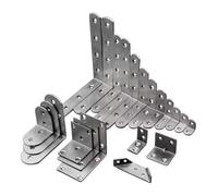 Escuadras Para Estanterias Stainless Steel 90-Degree Angle Brackets - Corner Braces, Joint Fasteners For Furniture, Cabinets & Screens | Shelf Supports(50x50x2-5pcs)