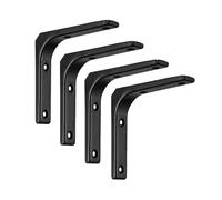 Escuadras Para Estanterias Stainless Steel Shelf Bracket L Shape Angle Bracket Heavy Duty Wall Mount Support Fixing Bracket Furniture Hardware(White-B,8pcs)