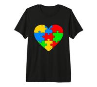Escuadrón de Apoyo al Profesor de Pieza de Rompecabezas de corazón para concienciación sobre Camiseta Premium