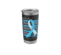 Escuadrón de Apoyo Behcet Enfermedad Concientización Cinta Azul Vaso térmico de acero inoxidable de doble pared
