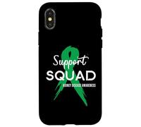 Escuadrón de Apoyo de Cinta Verde para la concienciación de la Enfermedad renal Carcasa para iPhone X/XS