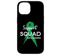 Escuadrón de Apoyo de Cinta Verde para la concienciación de la Enfermedad renal Carcasa para iPhone 14
