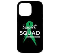 Escuadrón de Apoyo de Cinta Verde para la concienciación de la Enfermedad renal Carcasa para iPhone 14 Pro MAX