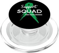 Escuadrón de Apoyo de Cinta Verde para la concienciación de la Enfermedad renal PopSockets PopGrip para MagSafe