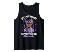 Escuadrón de Apoyo Guerrero de Epilepsia Purple Ribbon Camiseta sin Mangas