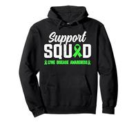 Escuadrón de apoyo Lyme Concientización sobre la enfermedad Luchador Cinta Verde Sudadera con Capucha