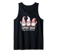 Escuadrón de apoyo motivación concienciación sobre el cáncer de pulmón cinta blanca Camiseta sin Mangas