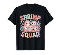 Escuadrón de camarones Lindo Kawaii Cartoon Sea Ocean Friends Camiseta