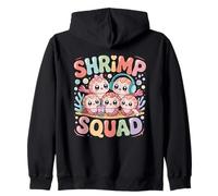 Escuadrón de camarones Lindo Kawaii Cartoon Sea Ocean Friends Sudadera con Capucha