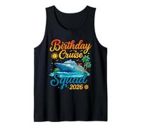 Escuadrón de cruceros de cumpleaños 2026 Crucero Fiesta de cumpleaños Vacaciones Camiseta sin Mangas