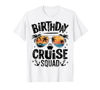 Escuadrón de cruceros de cumpleaños Fiesta náutica Tripulación Vacaciones Tropical Camiseta