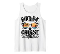 Escuadrón de cruceros de cumpleaños Fiesta náutica Tripulación Vacaciones Tropical Camiseta sin Mangas