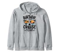 Escuadrón de cruceros de cumpleaños Fiesta náutica Tripulación Vacaciones Tropical Sudadera con Capucha