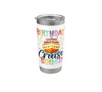 Escuadrón de cruceros de cumpleaños Pastel de cumpleaños Crucero Vaso térmico de acero inoxidable de doble pared