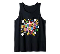 Escuadrón de cumpleaños Familia Cumpleaños Constructor de Ladrillos a Juego Camiseta sin Mangas