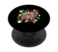 Escuadrón de cumpleaños Familia Cumpleaños Constructor de Ladrillos a Juego PopSockets PopGrip Adhesivo