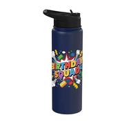 Escuadrón de cumpleaños Familia Cumpleaños Constructor de ladrillos a juego Stainless Steel Insulated Water Bottle