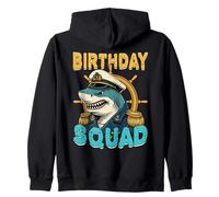 Escuadrón de cumpleaños Shark Beach Crucero de Verano Capitán Navegación Sudadera con Capucha