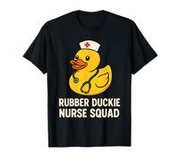 Escuadrón de enfermeras de goma Duckie divertido y lindo crucero del equipo de enfermería Camiseta