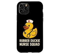 Escuadrón de enfermeras de goma Duckie divertido y lindo crucero del equipo de enfermería Carcasa para iPhone 11 Pro