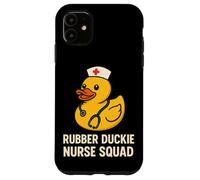 Escuadrón de enfermeras de goma Duckie divertido y lindo crucero del equipo de enfermería Carcasa para iPhone 11