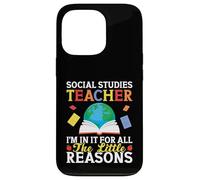 Escuadrón de Estudios Sociales Razones Profesor de Estudios Soci Carcasa para iPhone 13 Pro