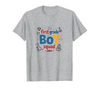 Escuadrón de niños de Primer Grado 2023 Diversión de Aventura Camiseta, Hombre, Gris Jaspeado, 4XL