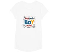 Escuadrón de niños de Primer Grado 2023 Diversión de Aventura Camiseta, Niñas, Blanco, Pequeña
