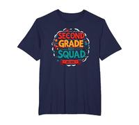 Escuadrón de niños de Segundo Grado EST. 2023 Aventura Escolar Divertida Camiseta, Hombre Tallas Grandes, Azul Marino, 6X Alto