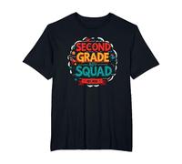 Escuadrón de niños de Segundo Grado EST. 2023 Aventura Escolar Divertida Camiseta, Hombre Tallas Grandes, Negro, 5X Alto