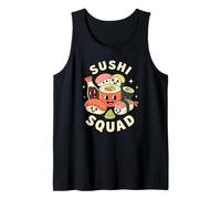 Escuadrón de Sushi Divertido Comida Japonesa Sashimi Love Sushi Squad Camiseta sin Mangas