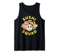 Escuadrón de Sushi Divertido Comida Japonesa Sashimi Love Sushi Squad Camiseta sin Mangas