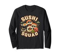 Escuadrón de Sushi Divertido Comida Japonesa Sashimi Love Sushi Squad Manga Larga