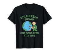 Escuadrón de Voluntarios Una Buena acción a la Vez Eco Día de la Tierra Camiseta