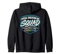 Escuadrón del Día de Educación Especial SPED Equipo de Defensores de Maestros Supp Sudadera con Capucha