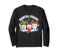 Escuadrón Dental de Navidad a Juego con Dientes de Dentista de Navidad Manga Larga