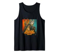 Escuadrón futurista canino y felino en paisaje urbano distópico Camiseta sin Mangas