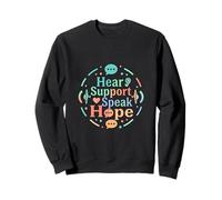 Escucha Apoyo Habla Esperanza Diseño de Concientización Sudadera