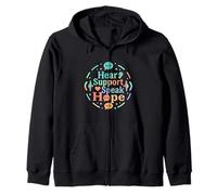 Escucha Apoyo Habla Esperanza Diseño de Concientización Sudadera con Capucha