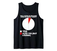 Escucha la misma canción Amante de la música del humor autodeprecante Camiseta sin Mangas