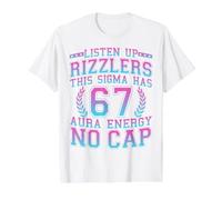Escucha Rizzlers Este Sigma Tiene 67 Aura Energy Six Seven Camiseta gráfica económica, Hombre, Blanco, XL