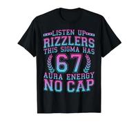 Escucha Rizzlers Este Sigma Tiene 67 Aura Energy Six Seven Camiseta gráfica económica, Hombre, Negro, XL
