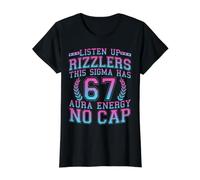 Escucha Rizzlers Este Sigma Tiene 67 Aura Energy Six Seven Camiseta gráfica económica, Mujer, Negro, XL