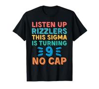 Escucha Rizzlers This Sigma Is Turning 9 No Cap Birthday Camiseta