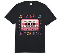 Escuchar a Dios No El Mundo Dios Cristiano Jesús Biblia Fe Comfort Colors Adult Heavyweight T-Shirt