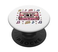 Escuchar a Dios No El Mundo Dios Cristiano Jesús Biblia Fe PopSockets PopGrip Adhesivo