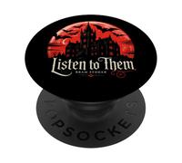 Escuchar a Ellos - Cita de Bram Stoker Vampire Drácula PopSockets PopGrip Adhesivo